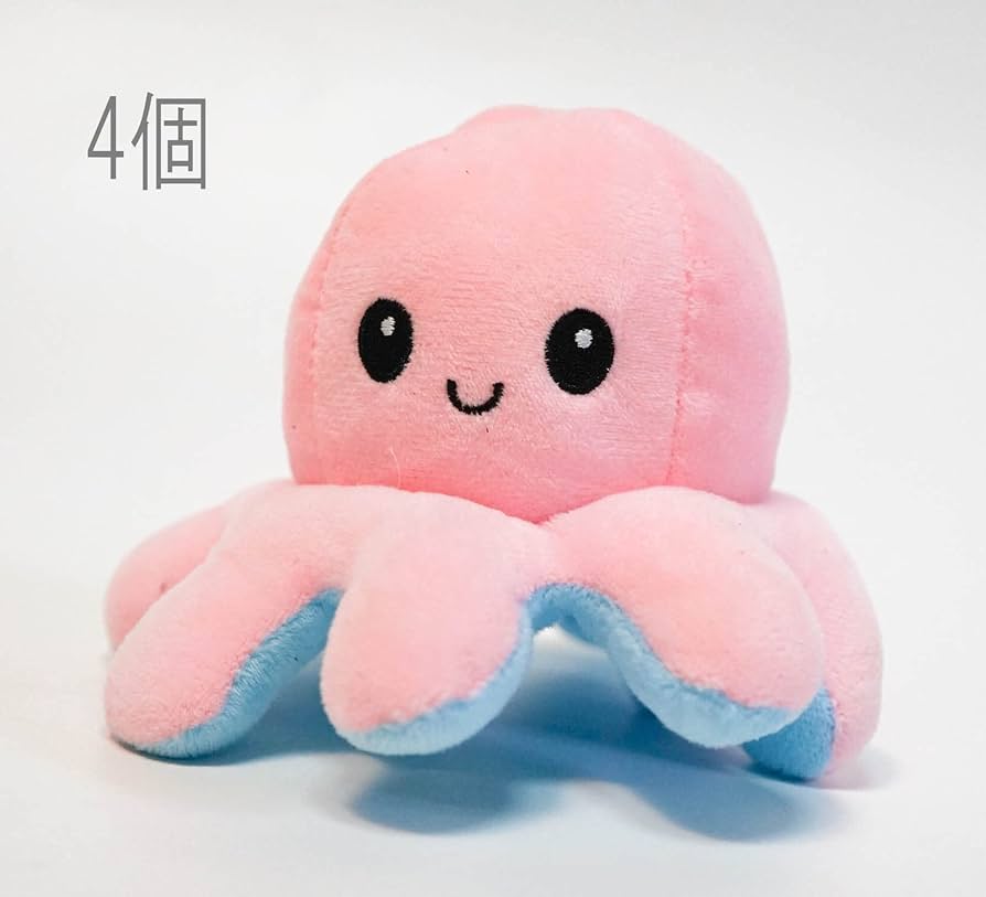 Amazon.co.jp: たこ ぬいぐるみ リバーシブル 裏返し ピンク
